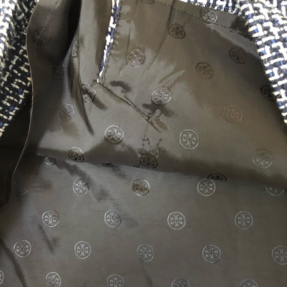 Tory Burch Darren blue & white tweed pencil skirt - Picture 4 of 8